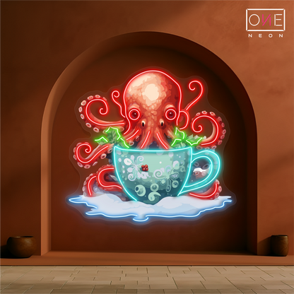 Enseigne néon LED Octo Coffee Artwork