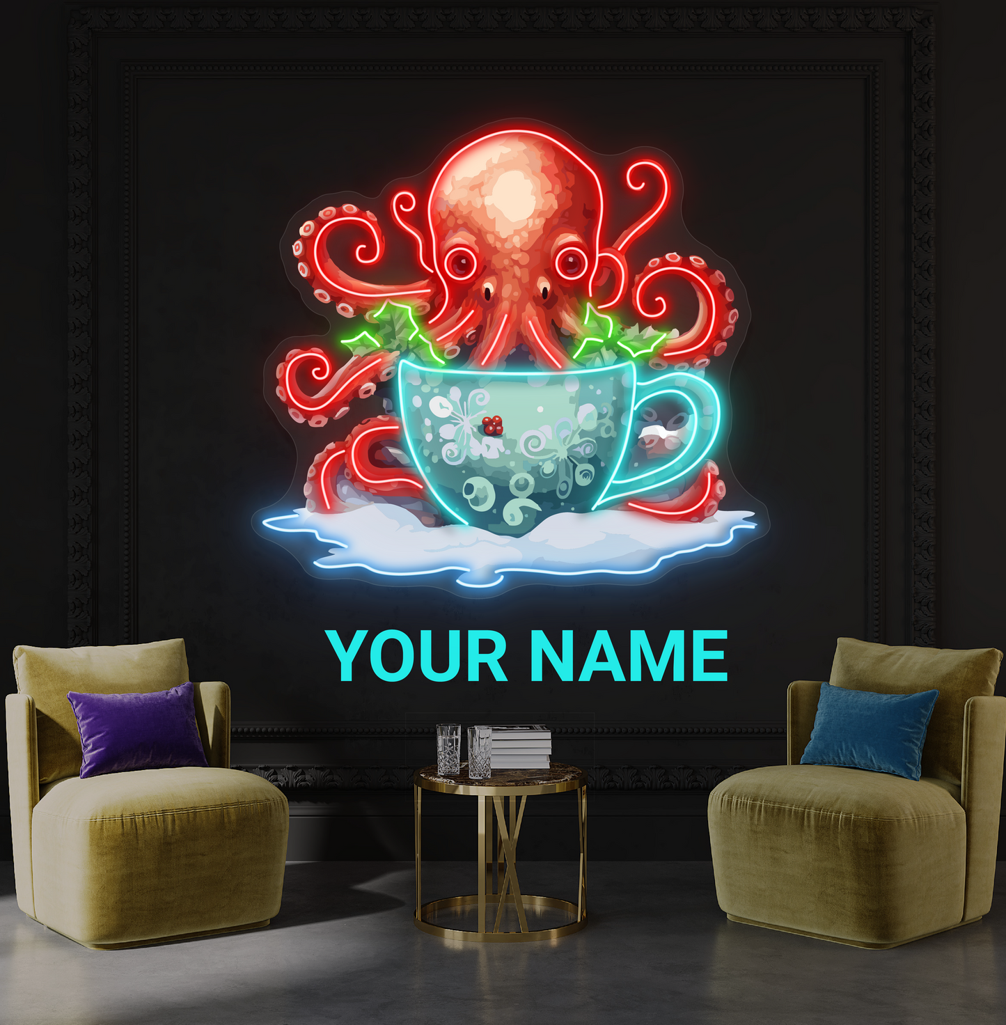 Enseigne néon LED Octo Coffee Artwork