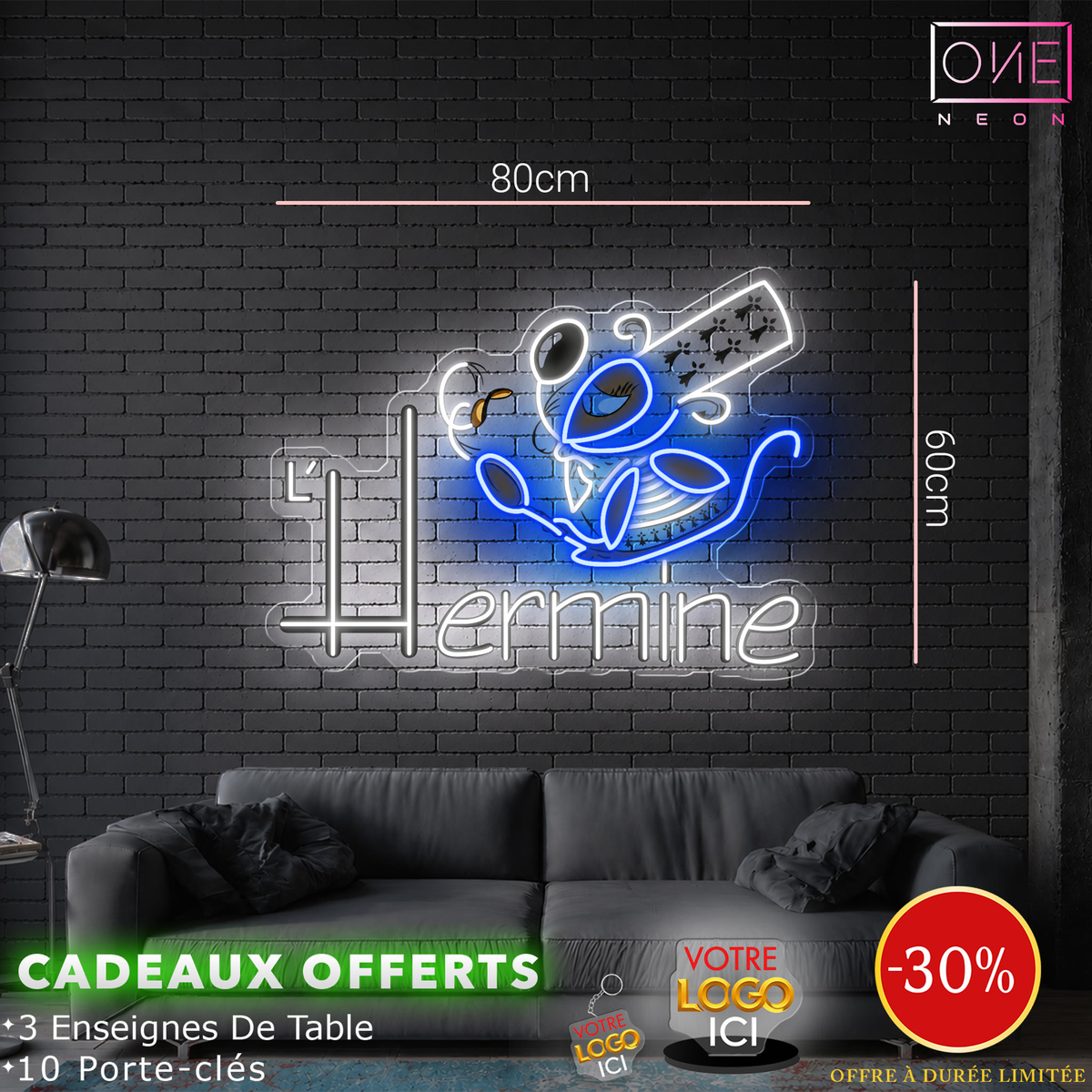 Hermine | Enseigne LED Néon
