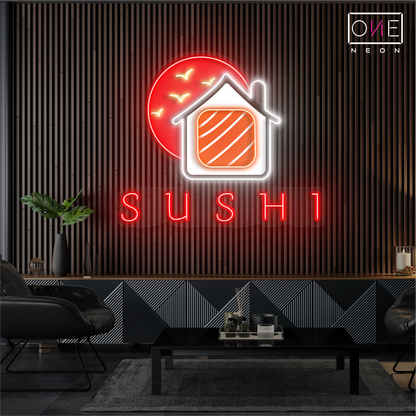 Enseigne lumineuse néon LED Sushi House