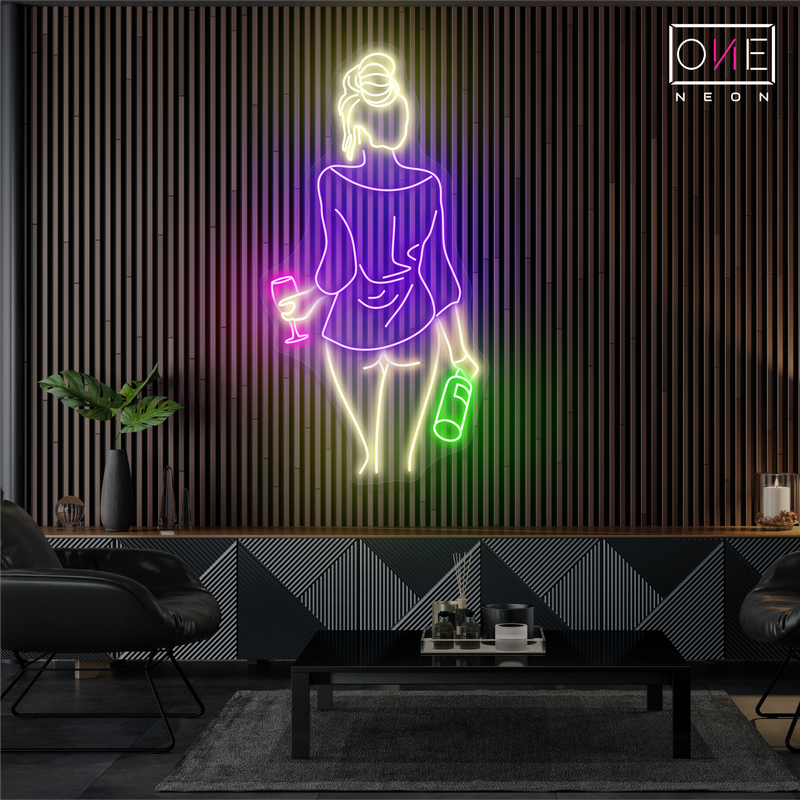 Enseigne néon LED artistique pour une soirée élégante