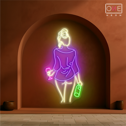 Enseigne néon LED artistique pour une soirée élégante