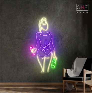 Enseigne néon LED artistique pour une soirée élégante