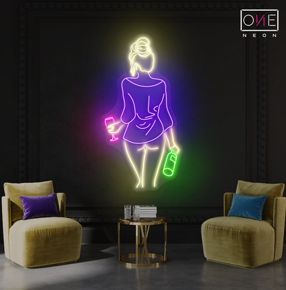 Enseigne néon LED artistique pour une soirée élégante