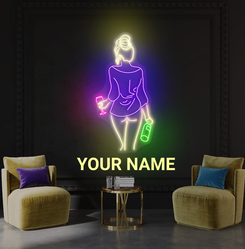 Enseigne néon LED artistique pour une soirée élégante