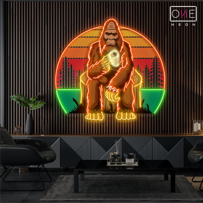 Enseigne néon LED Sasquatch Chill Artwork