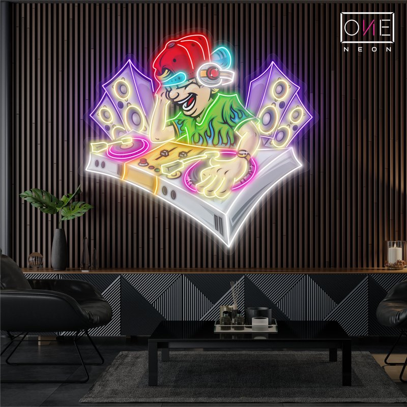 Enseigne néon LED Vibe Master DJ Artwork
