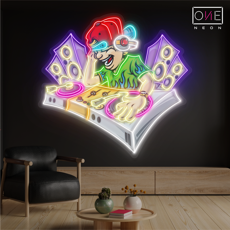Enseigne néon LED Vibe Master DJ Artwork