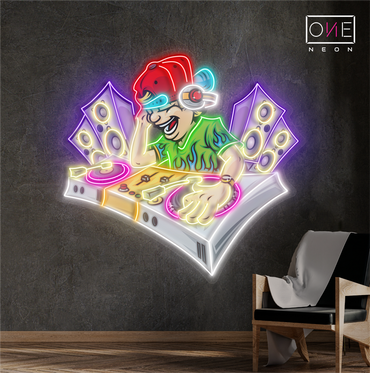 Enseigne néon LED Vibe Master DJ Artwork
