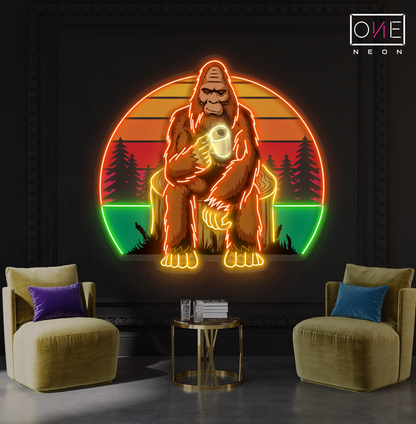 Enseigne néon LED Sasquatch Chill Artwork