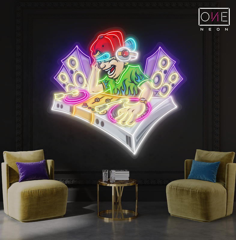Enseigne néon LED Vibe Master DJ Artwork