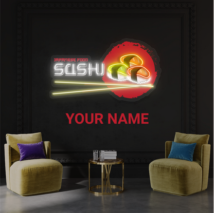 Enseigne néon LED Sushi et œuvres d'art japonaises