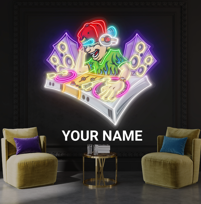 Enseigne néon LED Vibe Master DJ Artwork