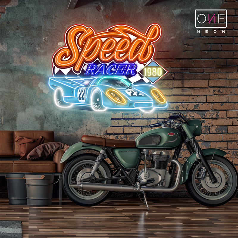 Enseigne néon LED murale « Speed Racer »