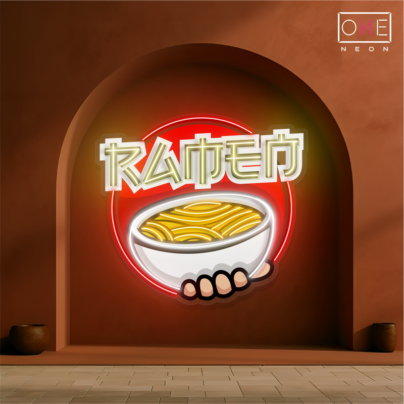 Enseigne néon LED bol de ramen