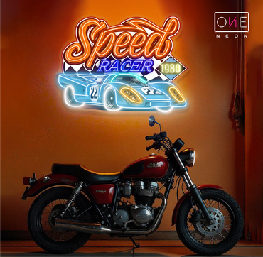 Enseigne néon LED murale « Speed Racer »
