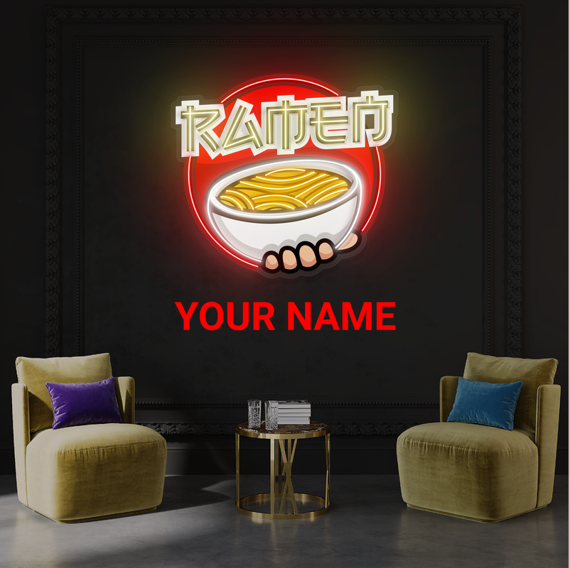 Enseigne néon LED bol de ramen