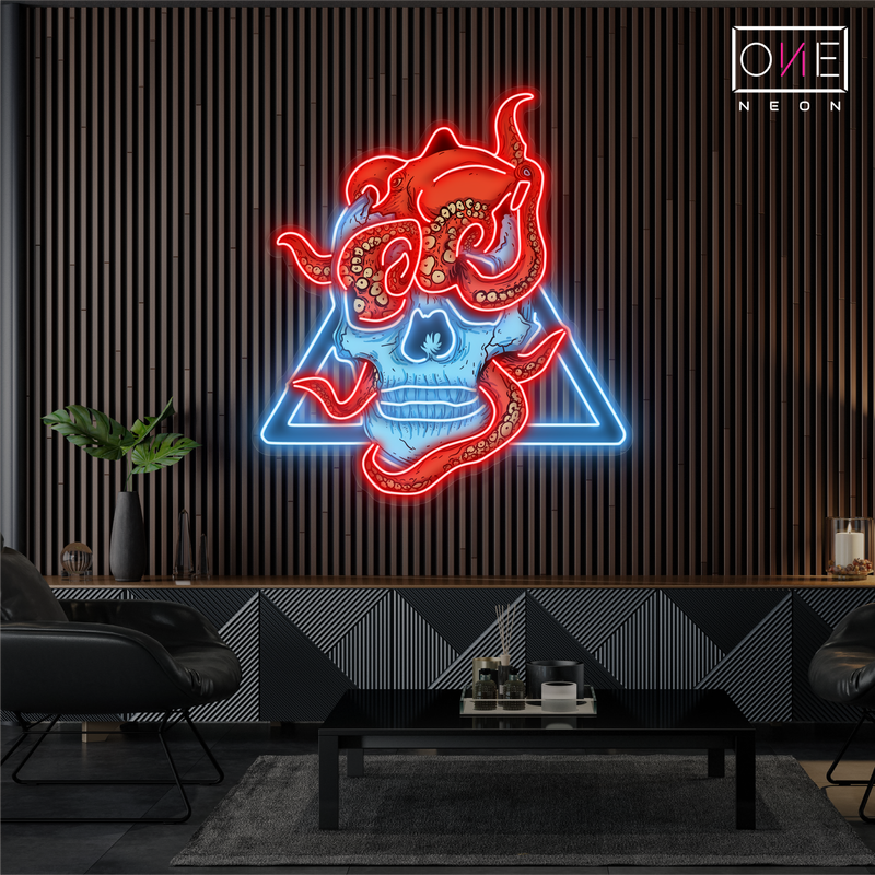 Enseigne lumineuse LED « Tentacle Terror Artwork »