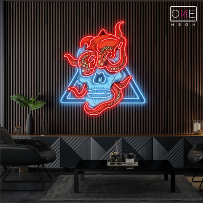 Enseigne lumineuse LED « Tentacle Terror Artwork »