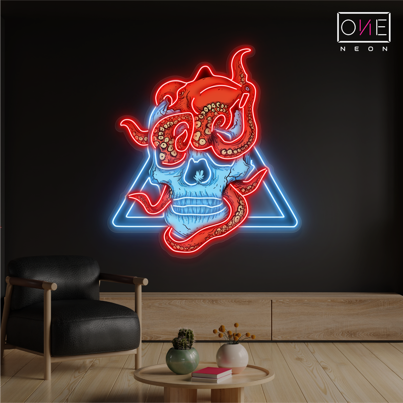 Enseigne lumineuse LED « Tentacle Terror Artwork »