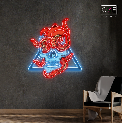Enseigne lumineuse LED « Tentacle Terror Artwork »