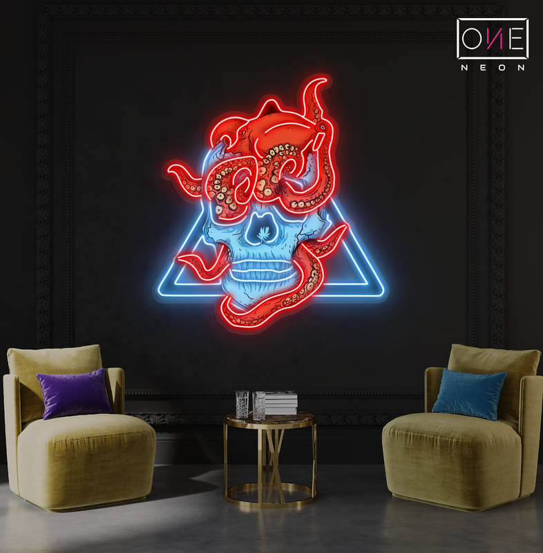 Enseigne lumineuse LED « Tentacle Terror Artwork »