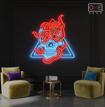 Enseigne lumineuse LED « Tentacle Terror Artwork »