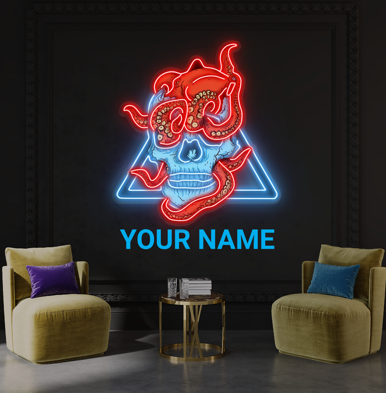 Enseigne lumineuse LED « Tentacle Terror Artwork »