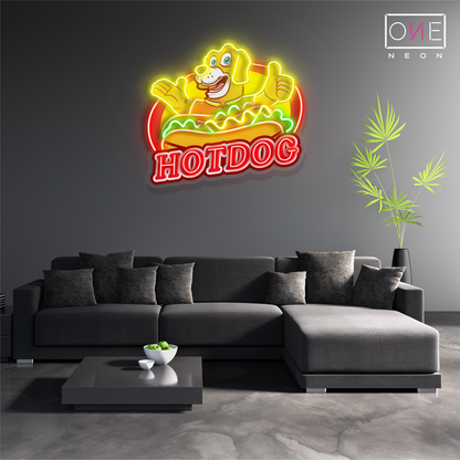 Enseigne néon LED Motif Hot Dog