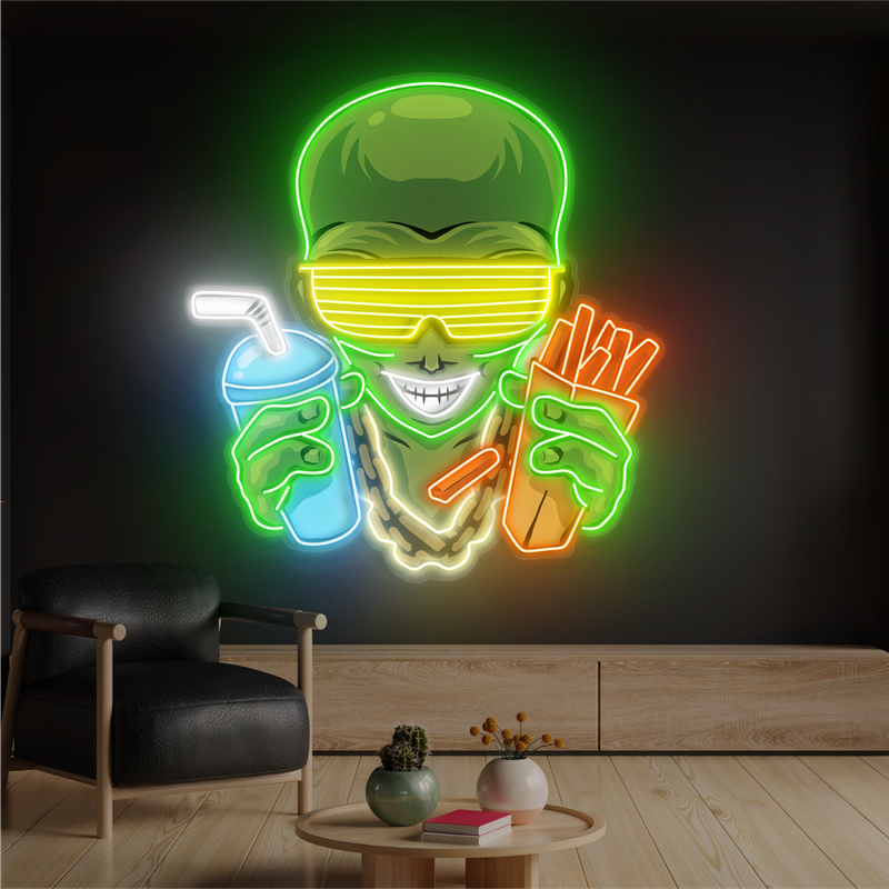 Enseigne néon LED "Alien Party Feast"