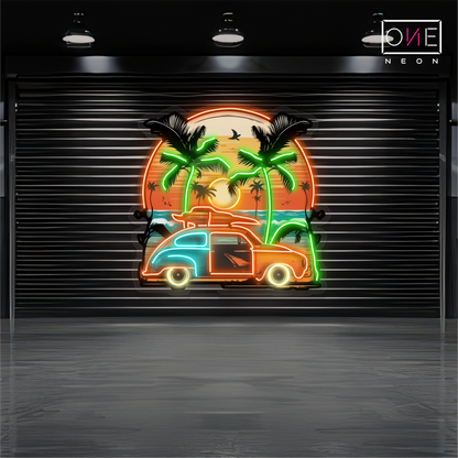 Enseigne néon LED "Beachside Ride"