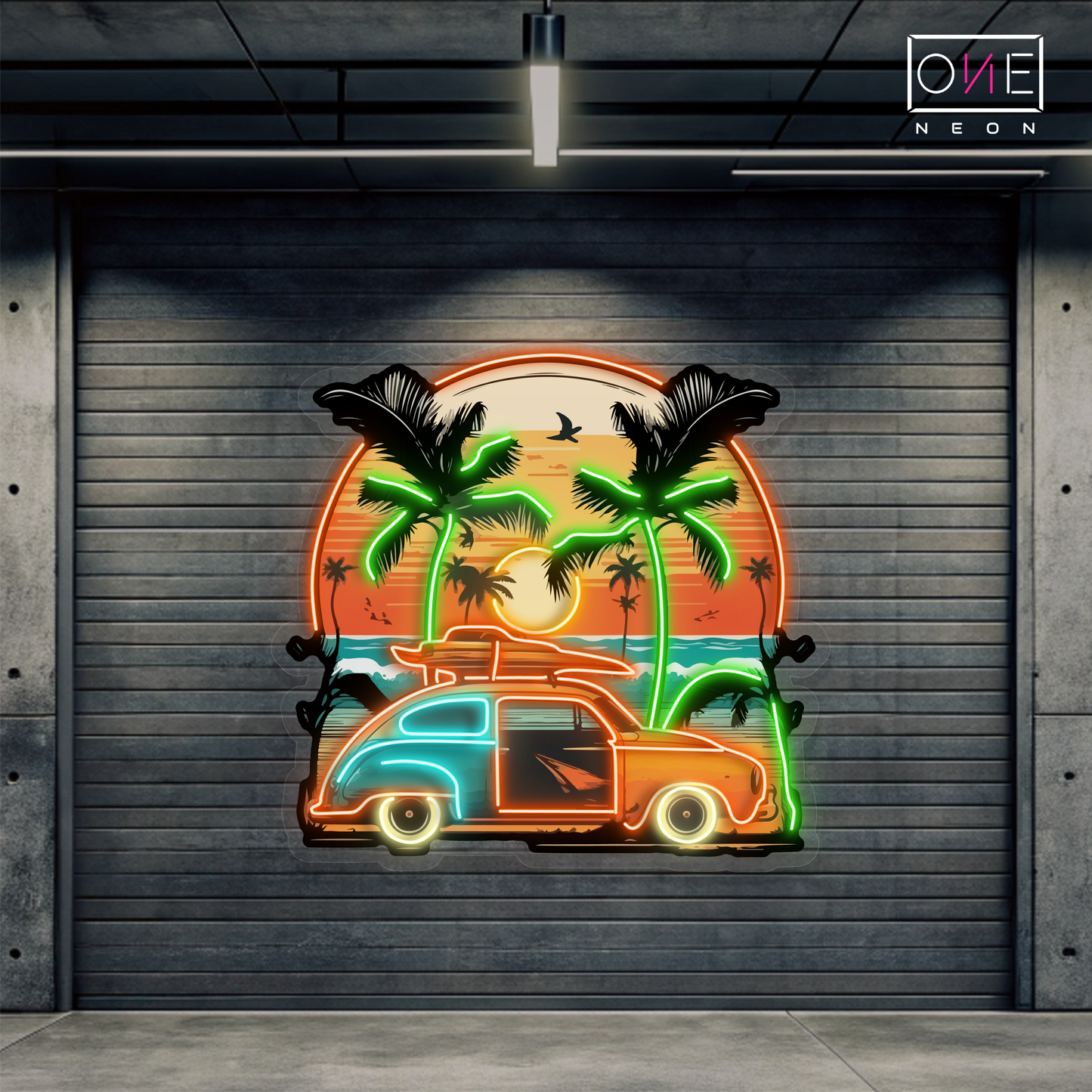 Enseigne néon LED "Beachside Ride"