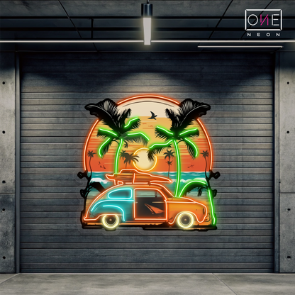 Enseigne néon LED "Beachside Ride"