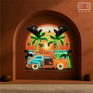 Enseigne néon LED "Beachside Ride"