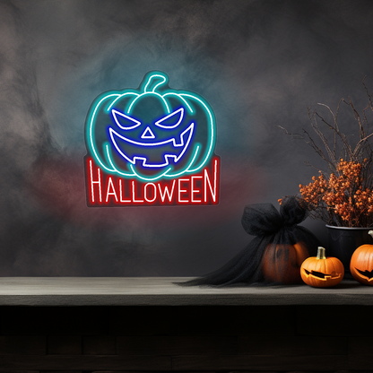 Citrouille d'Halloween Enseigne Néon LED
