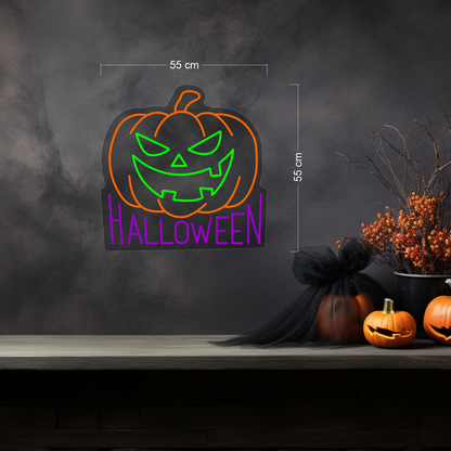 Citrouille d'Halloween Enseigne Néon LED