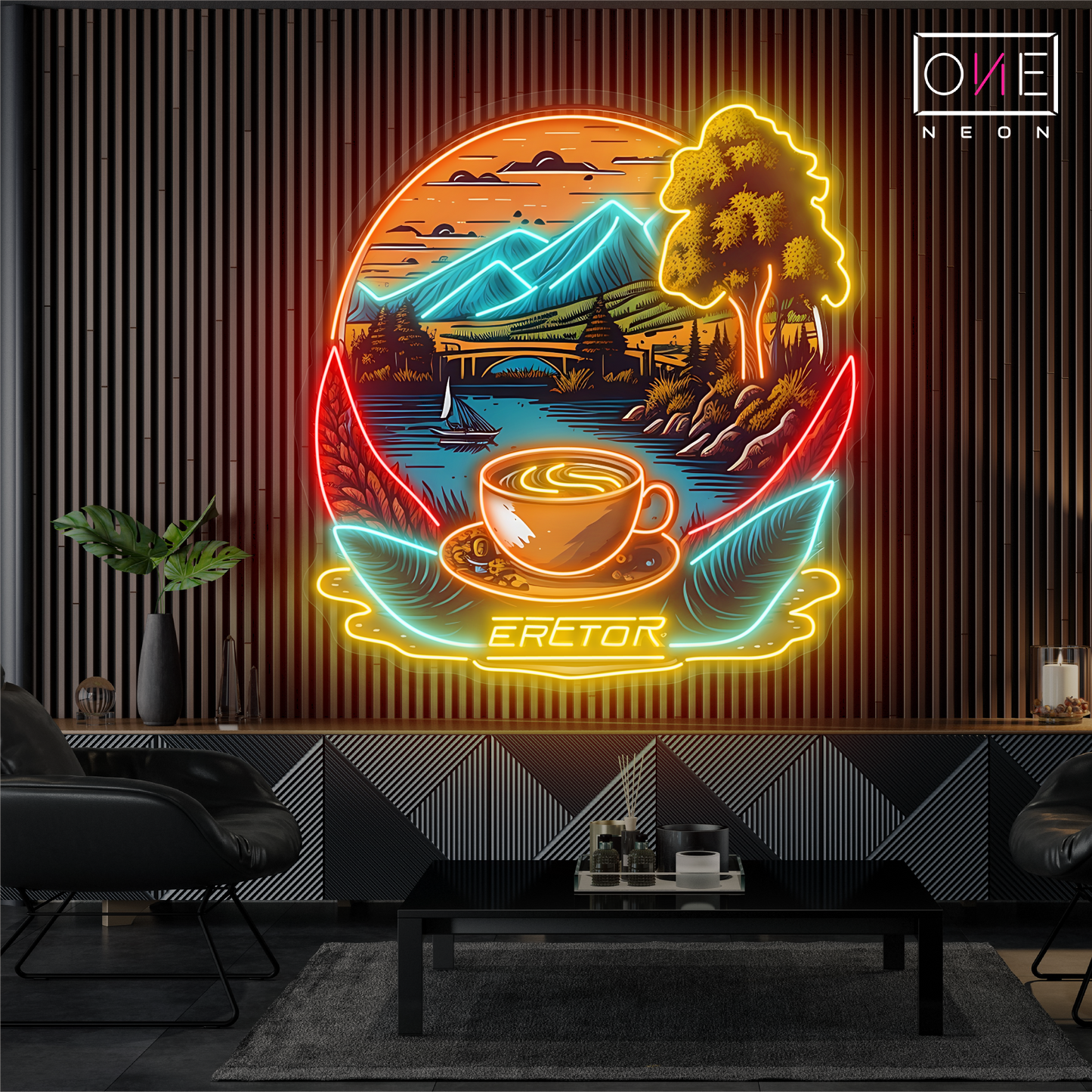 Enseigne lumineuse LED néon Art Café Mountain View