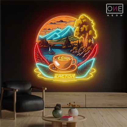Enseigne lumineuse LED néon Art Café Mountain View