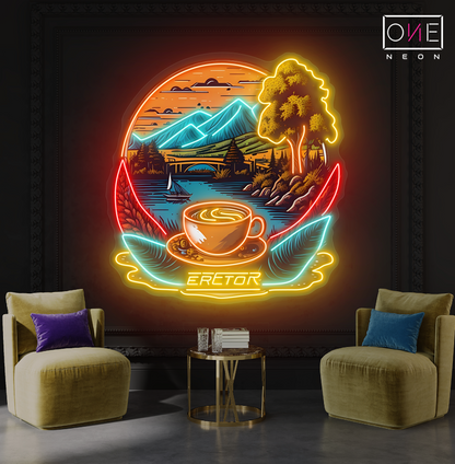 Enseigne lumineuse LED néon Art Café Mountain View