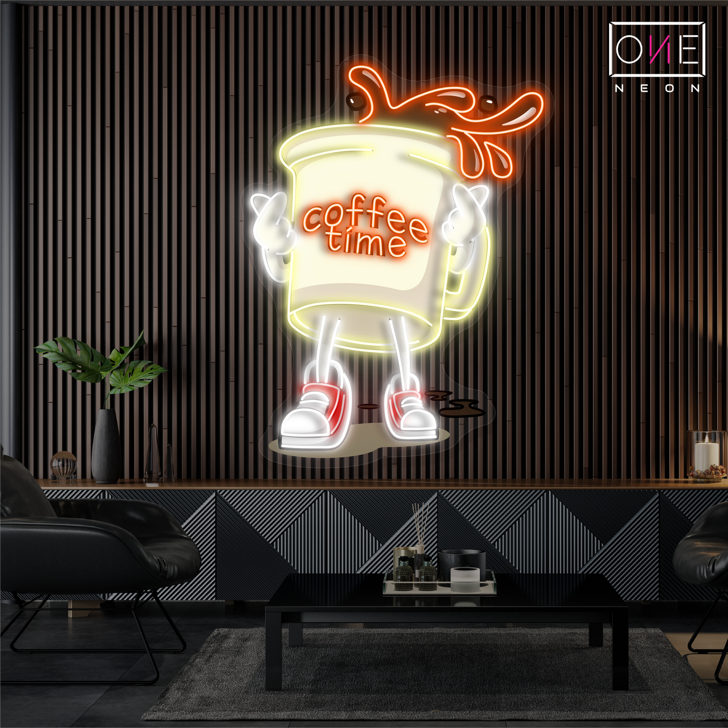 Enseigne néon LED "Coffee Time"