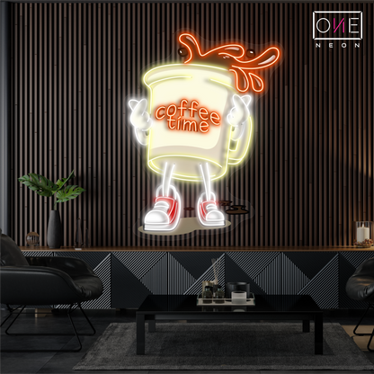 Enseigne néon LED "Coffee Time"