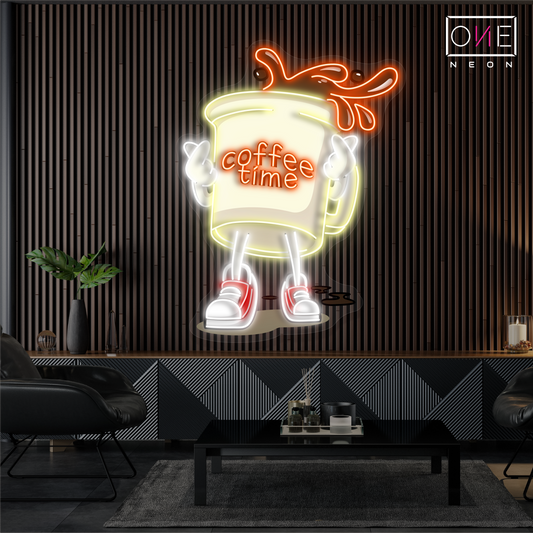 Enseigne néon LED "Coffee Time"