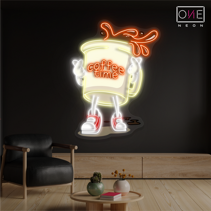 Enseigne néon LED "Coffee Time"