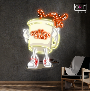 Enseigne néon LED "Coffee Time"