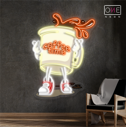 Enseigne néon LED "Coffee Time"