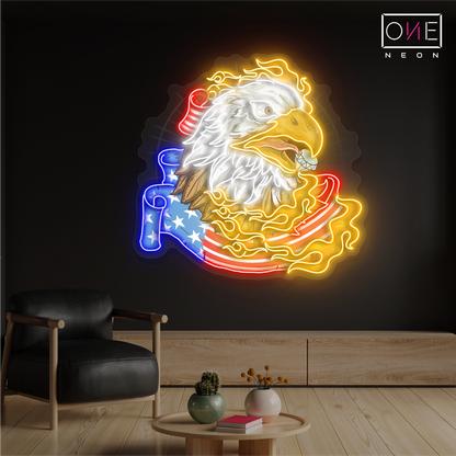 Enseigne néon LED "American Freedom Artwork"