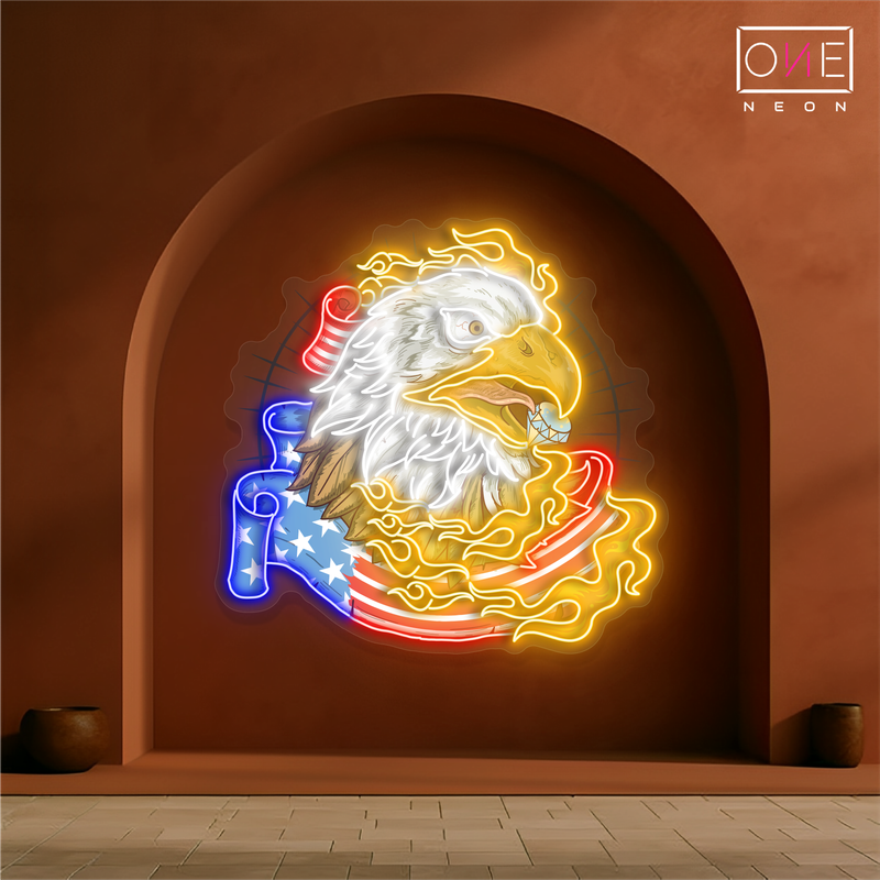 Enseigne néon LED "American Freedom Artwork"