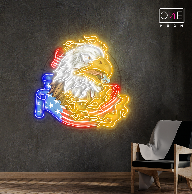 Enseigne néon LED "American Freedom Artwork"