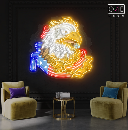 Enseigne néon LED "American Freedom Artwork"