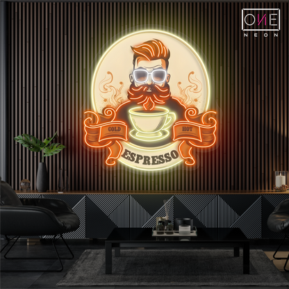 Enseigne néon LED décorative "Hipster Espresso"